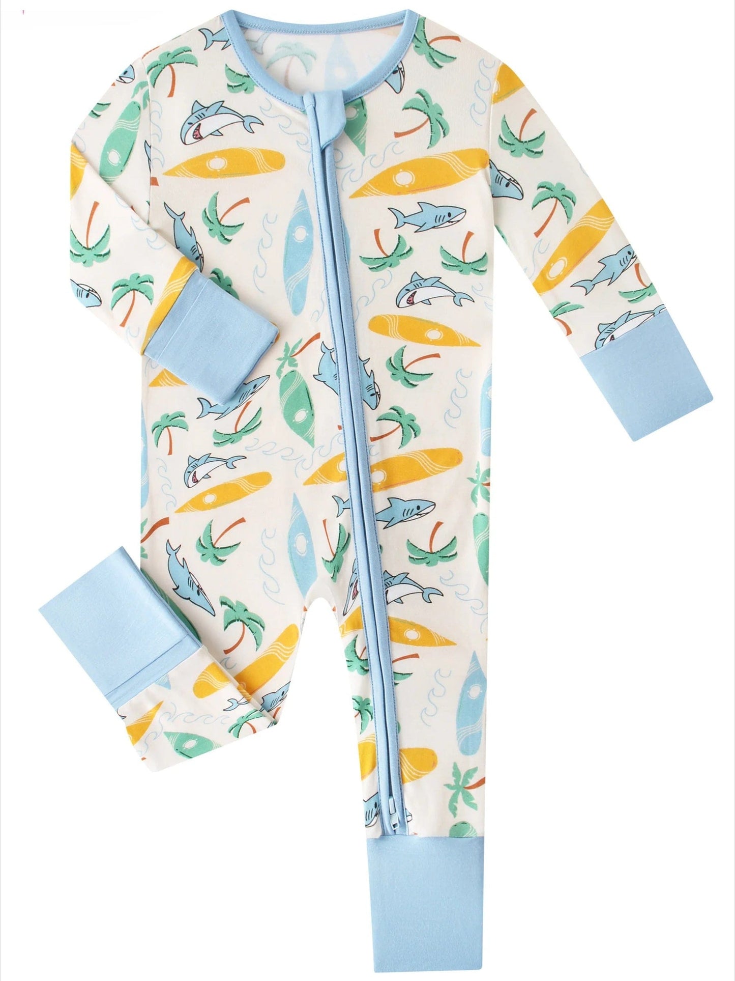 Included: Surf's Up zippy pajama romper